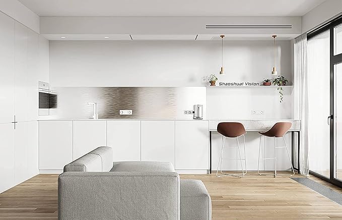 Dimoon 236''x23.6'' White Skin Peel and Stick Wallpaper Contact Paper Modern Self Adhesive Wall Paper Removable Renter Friendly Textured Solid Color Cabinet Vinyl Roll (236''x23.6'',White Skin)