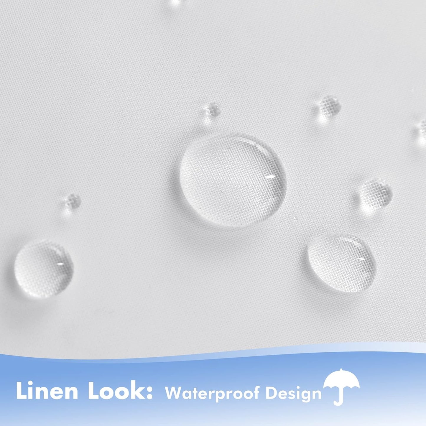 HolidayIdeas White Outdoor Sheer Curtains for Patio Waterproof, 4 Panels - 100 x 84 Inch - Extra Wide Voile Outside Curtains Light Filtering Grommet Drapes for Front Porch, Gazebo, Pergola, Backyard