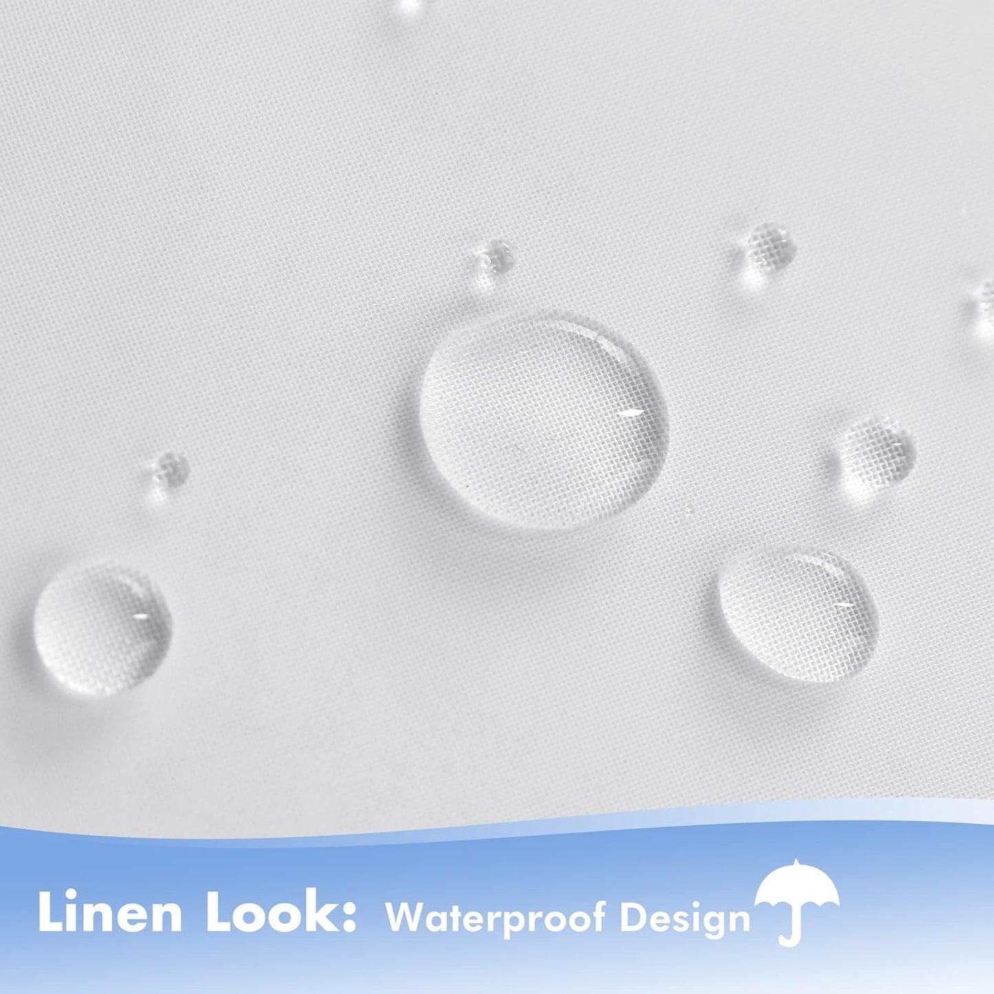 HolidayIdeas White Outdoor Sheer Curtains for Patio Waterproof, 4 Panels - 54 x 108 Inch - Light Filtering Voile Outside Curtains Grommet Drapes for Front Porch, Gazebo, Pergola, Backyard