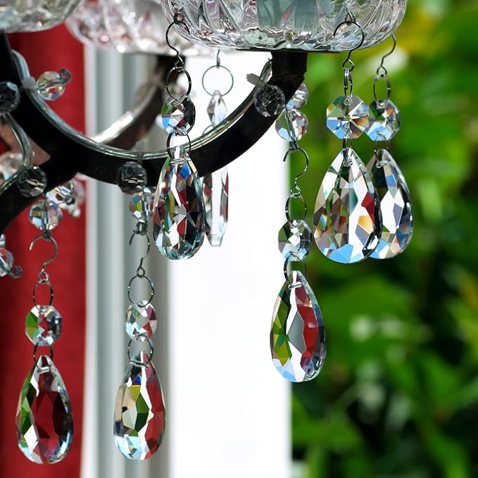 12pcs Crystal Suncatchers, Hanging Crystals Chandelier Prisms for Windows, Rainbow Maker Home Decoration