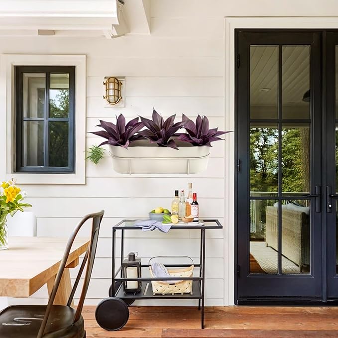 Fake Plants Artificial Agave Plants Indoor，UV Resistant Fake Agave Planters Outdoor Decorating Artificial Plants for Outdoors Decor Agave (2Pack,12.6'Purple) Spring Decorations for Home