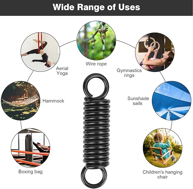 Hammock Spring Swing Hanging Hook for Chair Porch Yoga Tree Sandbag,500lbs Weight Capacity,Black