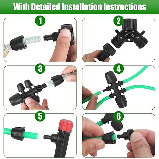 Efficient Drip Irrigation System 75FT+50FT Smart Irrigation Solution for Gardens Farms and Indoor Plants That Saves Water Resources and Improves Crop Yield