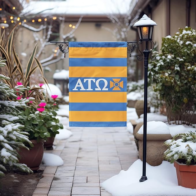 Alpha Tau Omega Licensed Flag Garden 12x19 inches Flag Banner Yard Decor Outdoor Decoration (Alpha Tau Omega #3)