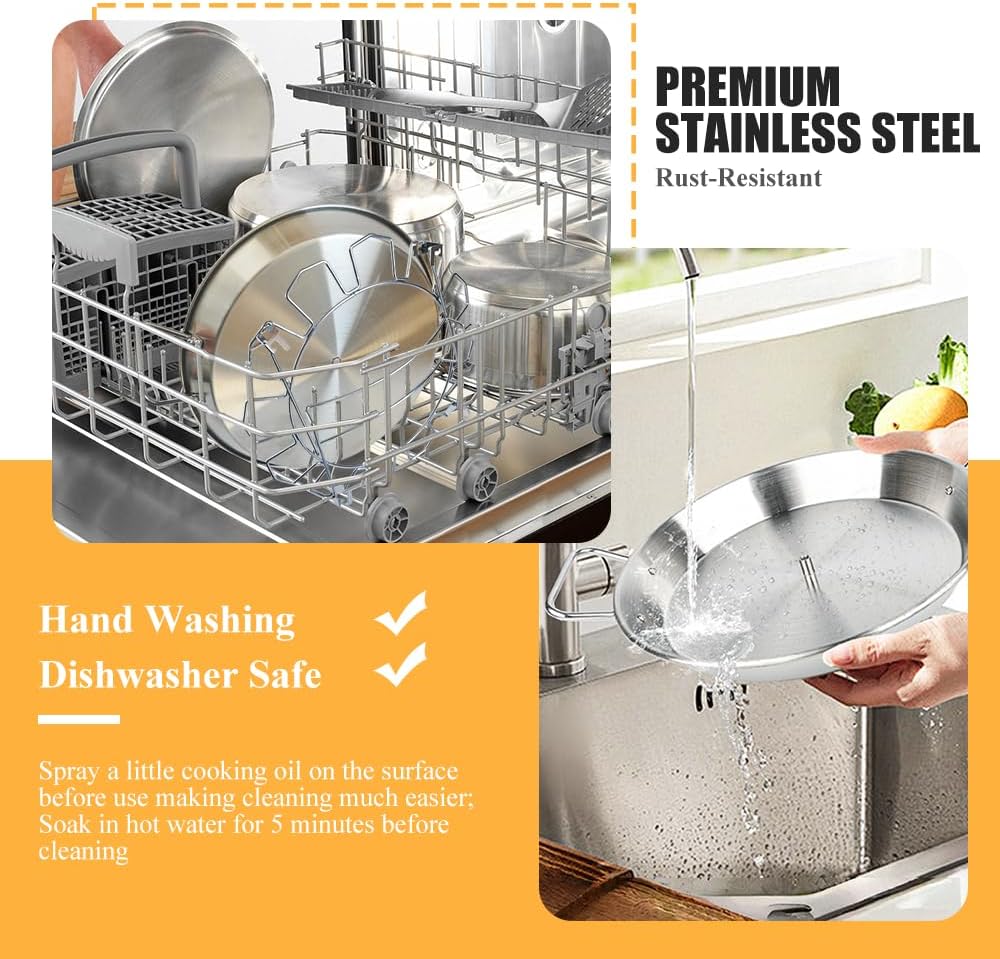 13" Vertical Skewer Gyro Pan Spit Shawarma Stand for oven with Chicken Leg Rack, Al Pastor Skewer for Grill, El Pastor Hack for Tacos Chicken, Brazilian, Stainless Steel, with 8",10" and 12" stick