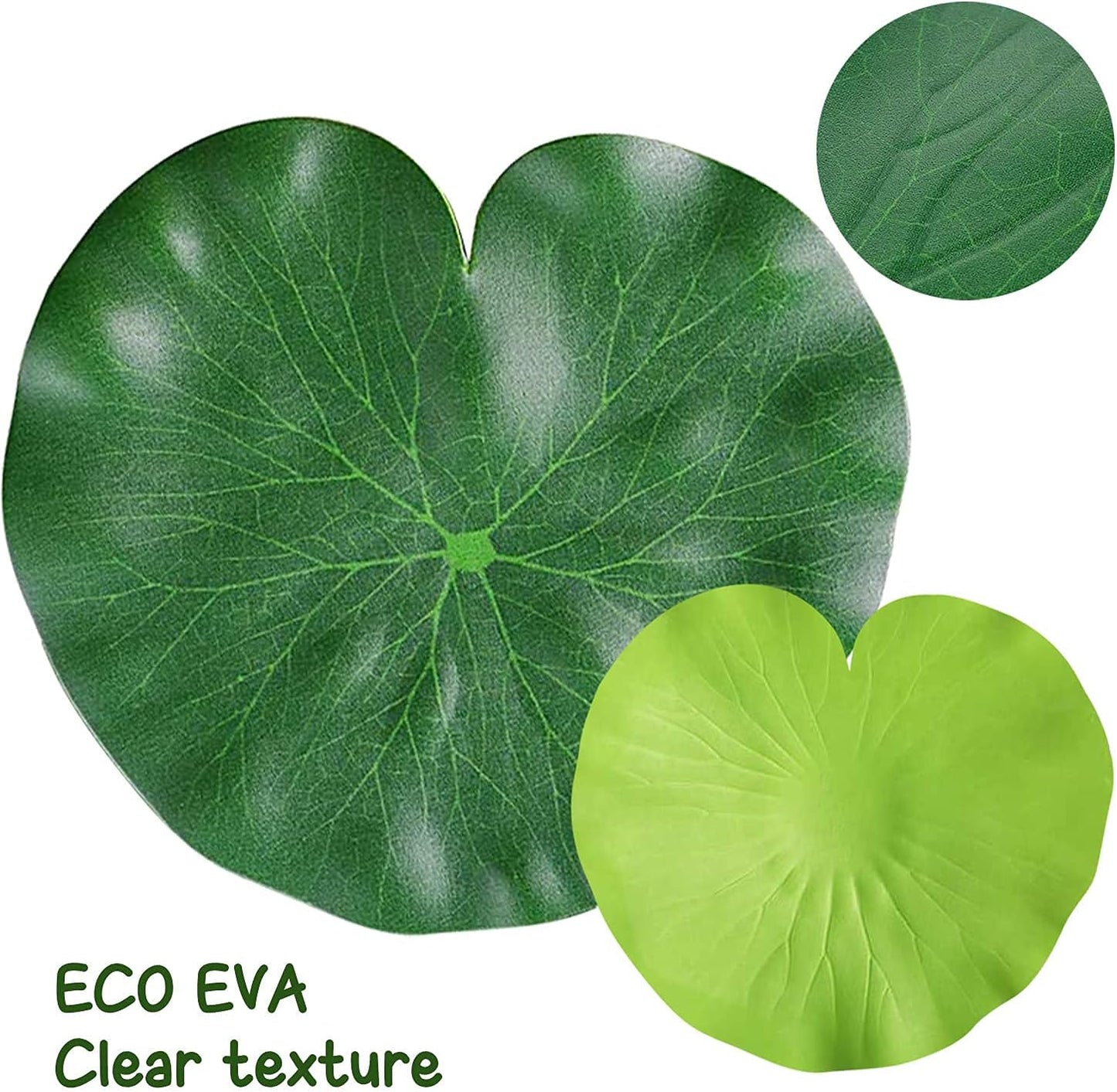 Floating Lily Pads for Ponds, 6Pcs Realistic Lily Pads Leaves Artificial Floating Foam Lotus Leaves Plastic Foam Water Lily Pads Foliage Pond Decor for Pond Pool Koi Fish Patio Aquarium