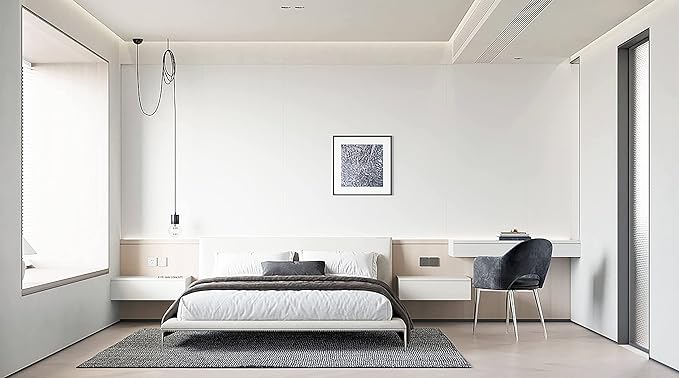 Dimoon 118''x15.7'' White Skin Peel and Stick Wallpaper Contact Paper Modern Self Adhesive Wall Paper Removable Renter Friendly Textured Solid Color Cabinet Vinyl Roll (118''x15.7'',White Skin)