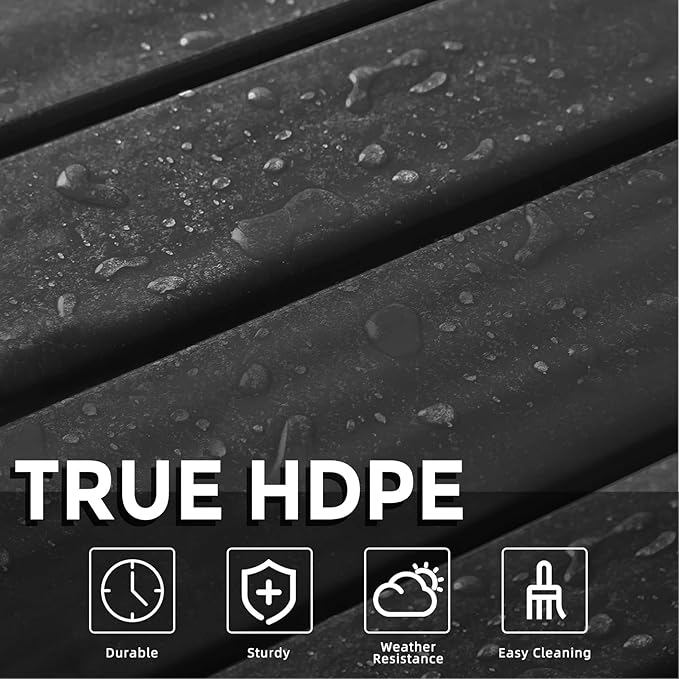 Adirondack Side Table Outdoor, HDPE Small Outdoor Table for Patio,Outside End Table for Porch, Deck, Pool, Weather Resistant/Easy Maintenance/Indoor or Outdoor Use, Back