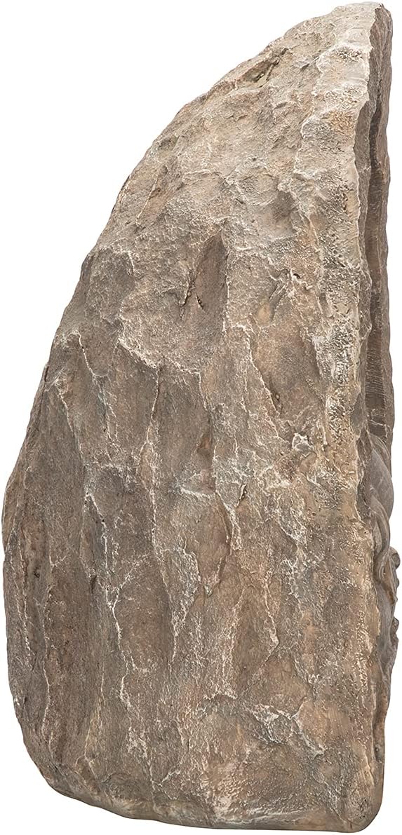 Design Toscano Great Sanctuary Grotto Asian Man Garden Niche Statue, 20 inches wide, 19 inches tall, Cast Stone Resin, Sandstone Finish