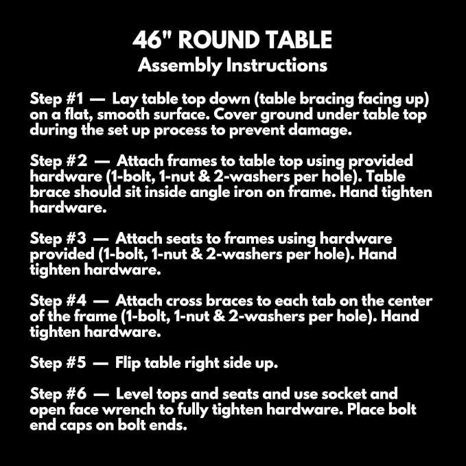 Heavy-Duty Portable Outdoor Picnic Table with Umbrella Hole, Punched Steel Commercial-Grade Patio Dining Furniture Made in America (46" Round Top, Orange)