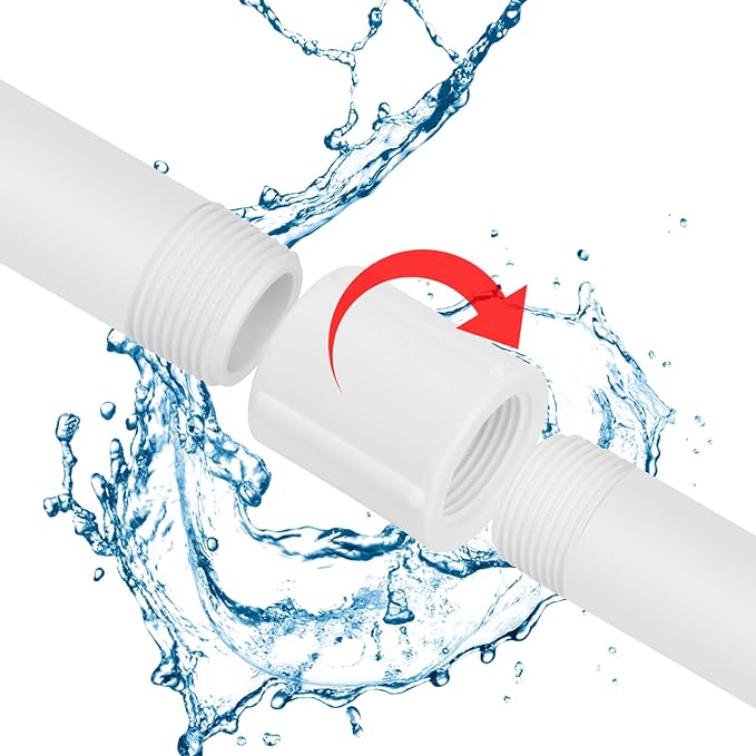 10Pack 1" Double Female Thread PVC Pipe Coupling Adapter Pipe Fitting Connector (Female x Female) SCH40 1Inch PVC Female Threaded Pipe Coupling for Sprinkler,Irrigation,Swimming Pools