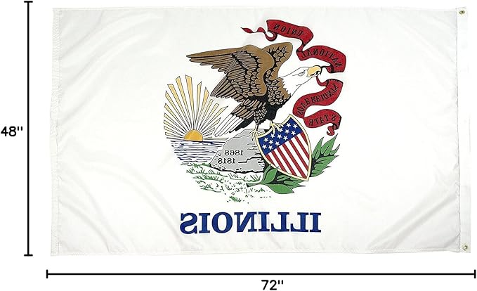 FlagSource Illinois Nylon State Flag, Made in the USA, 4x6'