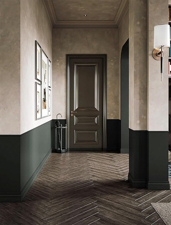 Dimoon 394''x17.7'' Dark Green Peel and Stick Wallpaper Contact Paper Modern Self Adhesive Wall Paper Removable Renter Friendly Textured Solid Color Shelf Vinyl Roll (394''x17.7'',Black Jadeite)