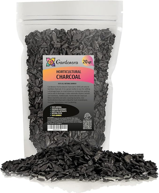 Horticultural Charcoal for Indoor Plants [20-Quart Bag] Black Diamond Soil Amendment for Orchids, Terrariums, and Gardening