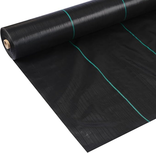 4ftx100ft Heavy Duty Weed Barrier Landscape Fabric – Durable Woven Driveway Garden Cloth for Weed Control, Ground Cover, Landscaping – Long-Lasting Geotextile Fabric – 3.2oz