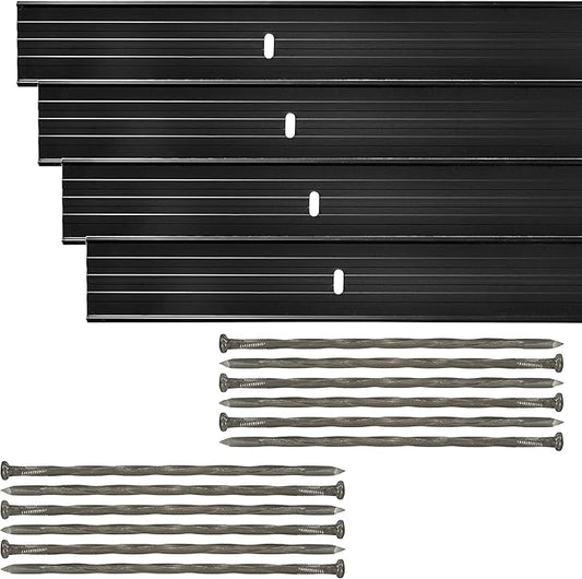Dreamscape E-Z Edge Aluminum Landscape Edging - 12 Strips, 6ft Each (72ft Total), Black - Professional Quality Landscaping Border, Metal Divider for Lawn, Garden, Flowerbed…