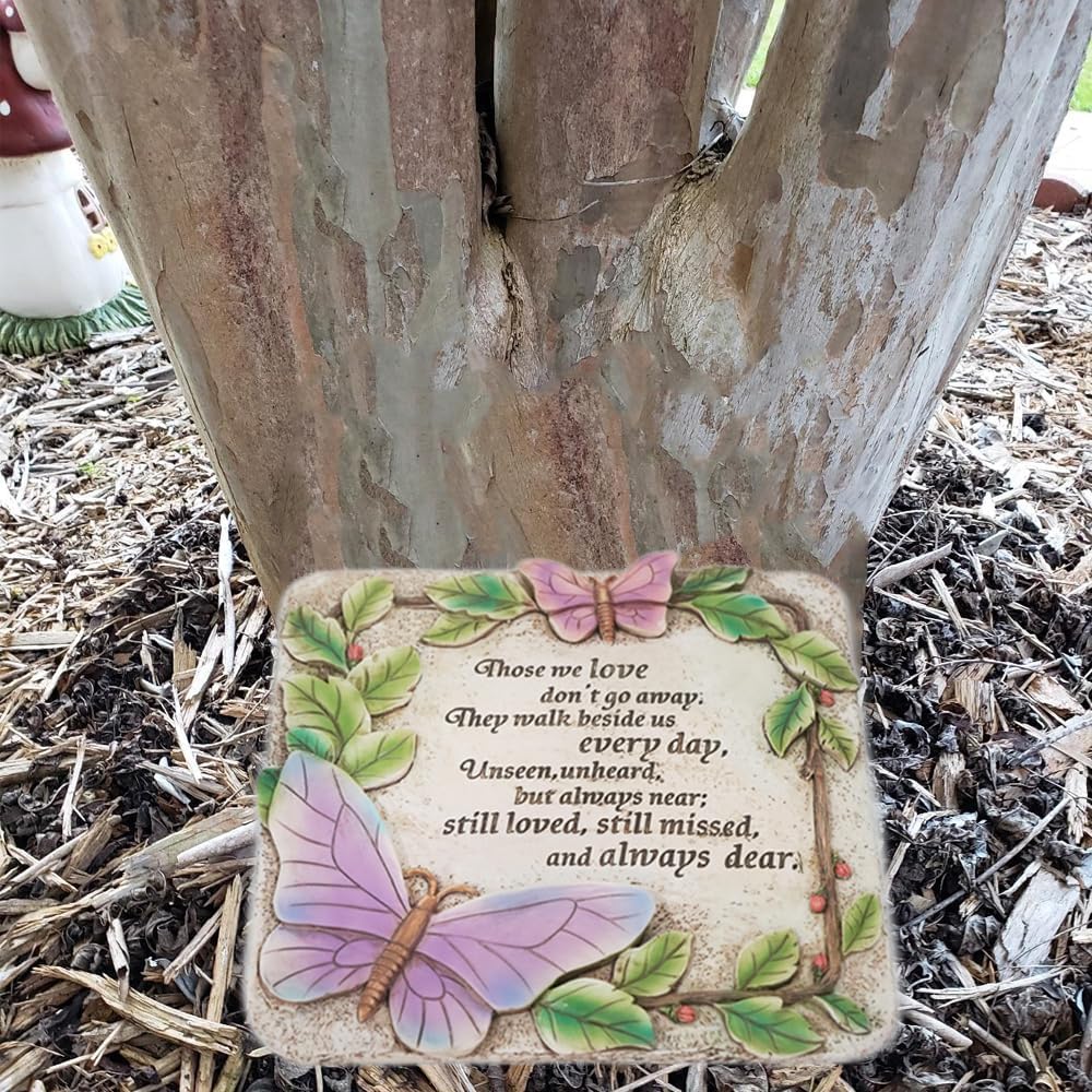 Garden Memorial Stone, Those We Love Don't Go Away Remembrance Gift, Stepping Stone Outdoor, Decor for Garden, Homes and Lawn