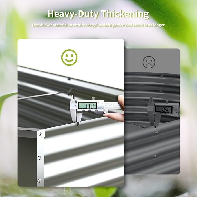 8X2.3X2FT Galvanized Raised Garden Beds Outdoor,Planter Raised Beds for Gardening, Vegetables, Flowers,Large Metal Garden Box,Deep Plant Flower pots Outdoor.