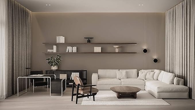 Dimoon 110''x17.7'' Etoupe Peel and Stick Wallpaper Contact Paper Modern Self Adhesive Wall Paper Removable Renter Friendly Textured Solid Color Shelf Cabinet Vinyl Roll (110''x17.7'',Etoupe)