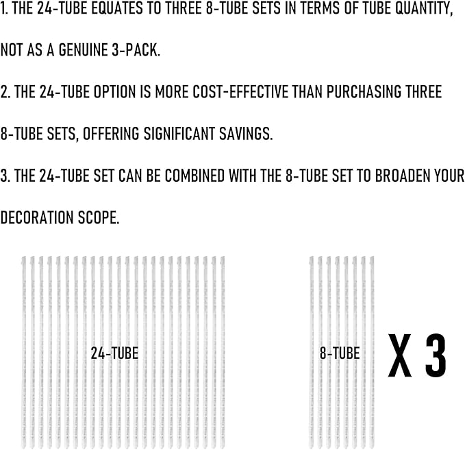 Dazzle Bright 864 LED Christmas Light, Meteor Shower Rain Lights 11.8 Inch 24 Tubes, Waterproof Plug in Falling Rain Lights Christmas Decorations for Xmas Bushes Tree Yard Party (White)