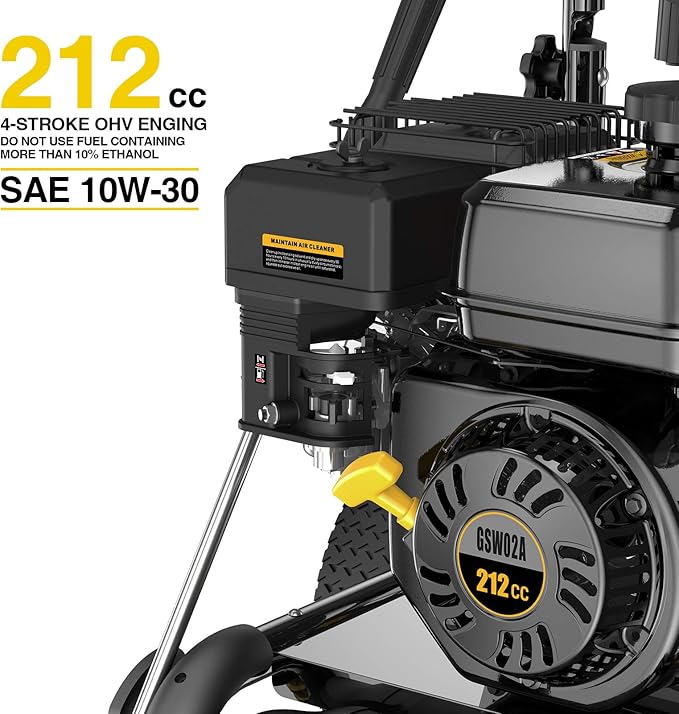 Heavy-Duty Gas Pressure Washer, 3500Psi at 2.6Gpm Power Washer,Portable, 30feet Pressure Hose,Industrial Style,Axial Cam Pump, for Siding, Driveway, House, Car, RV, Paint Preparation etc