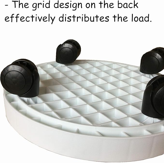2 Pack of 12.6 Inch Heavy Duty Plant Caddy with Wheels,Rolling Plant Stand Pot Trolley,Wheeled Planter Saucer Tray,Potted Flower Mover Dolly with Casters Round Coaster for Indoor Outdoor