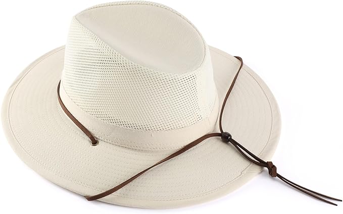 Home Prefer Cotton Summer Fedora Hat Wide Brim Sun Hats for Men Women UPF 50+ Sun Protection Cap for Fishing Hiking