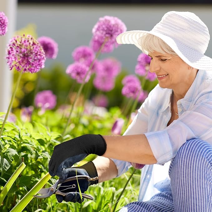 Evridwear Work Gloves with Grip Rubber Coated for Men Women Warehouse Mechanic,12 Pairs Bulk