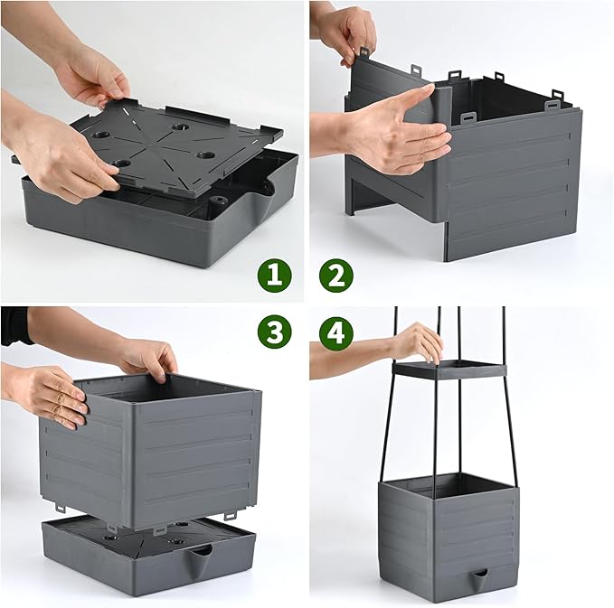 2 Pack Raised Garden Bed, Planter Boxes with Trellis 58.3'' Tomato Planters for Climbing Vine Vegetables Flowers Plants Self Watering Tomatoes Cage for Outdoor Patio Greenhouse