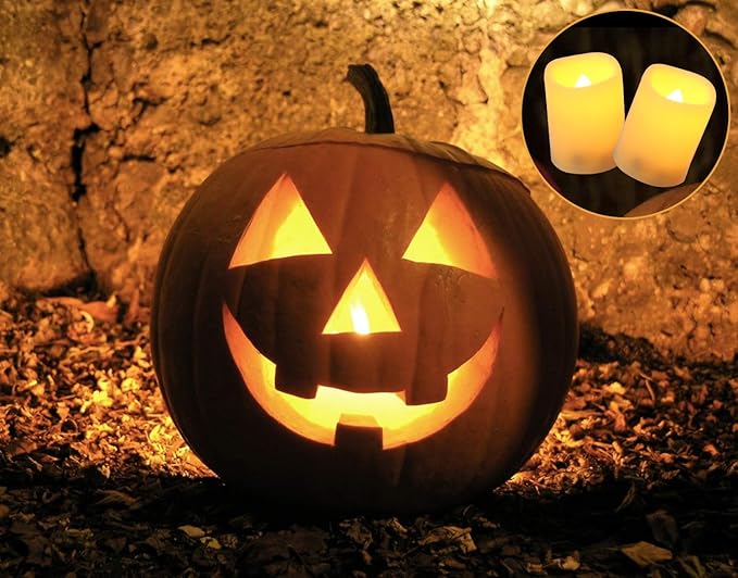 6 PCS Led Flickering Flameless Votive Tea Lights Candles with Remote Control Battery Operated/Electric Outdoor Tealights Timer Candle for Christmas,Xmas Decorations (Batteries Included) 200Hours