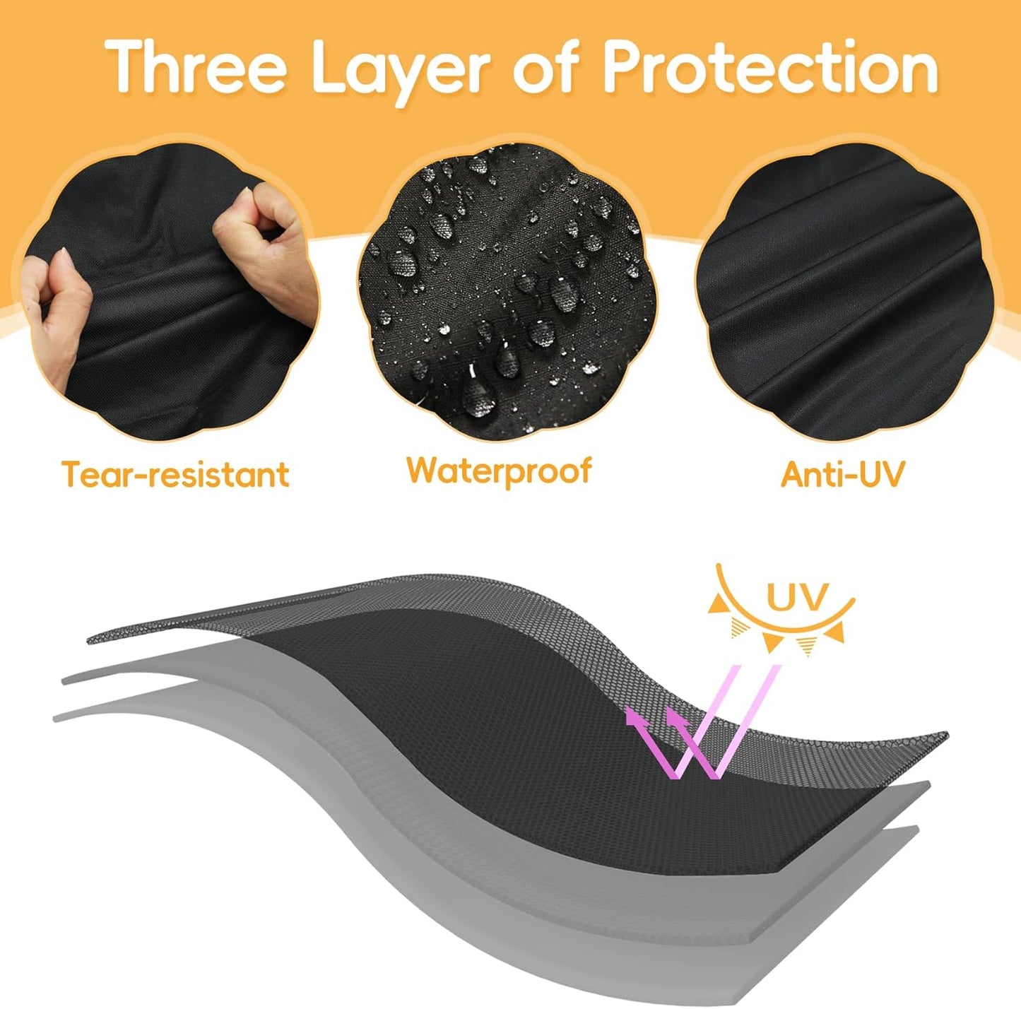 Grill Cover for Char-Griller E2827 Pro Deluxe Charcoal Grill, 45 inch Outdoor Grill Cover for Char-Griller 1224 2121 Grill Models, Heavy Duty Waterproof UV Resistant Cover, Outdoor BBQ Accessories