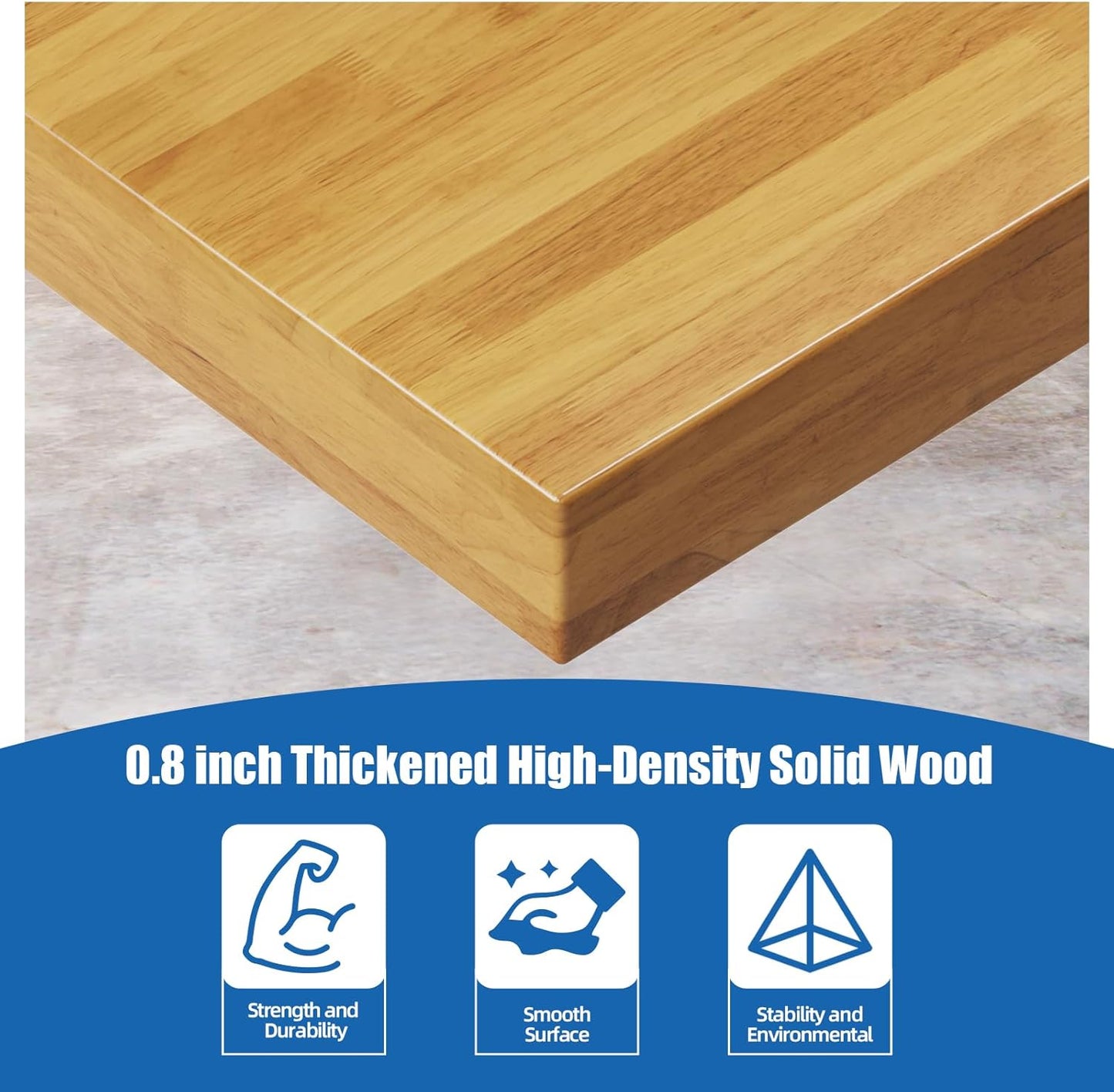 70'' Adjustable Workbench, Solid Wood Work Bench Table with Wheels and Power Outlet & Pegboard, Rolling Workbench Large Load Capacity Garage Workbench for Workshop,Office,Home