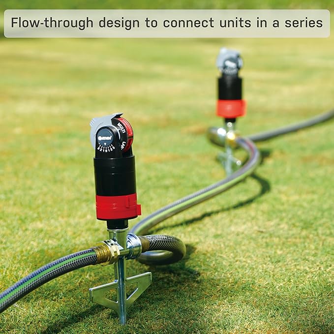 Eden 94143 Multi-Pattern Sprinkler Plus Misting System with Metal Sprike Set; Gear Drive, Heavy Duty, Gardening Watering System, Garden&Lawns, 5 Pattern, Coverage up to 3737sq.ft