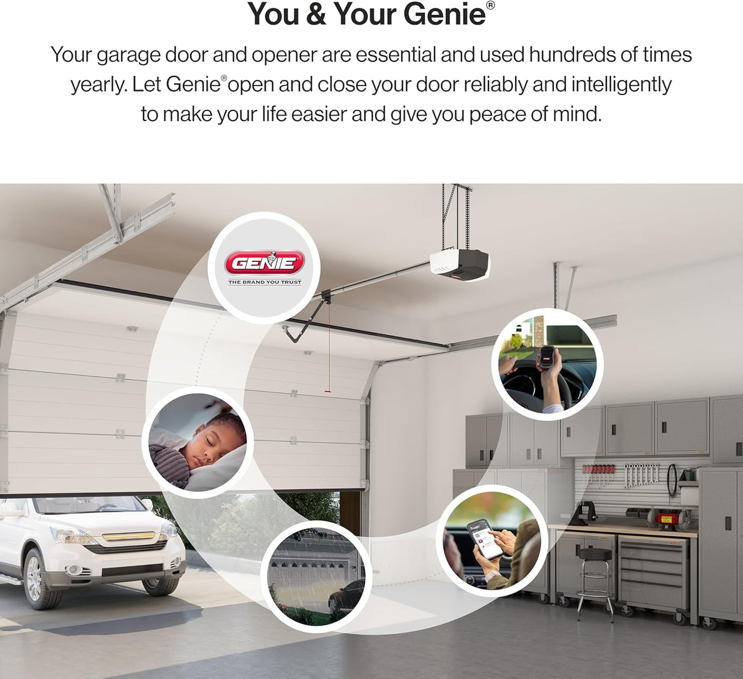 Genie StealthDrive 7155 Connect Smartphone-Controlled Belt Drive Garage Door Opener - 1 Each