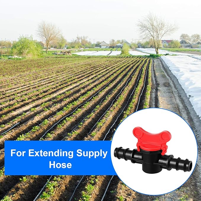 Drip Irrigation Switch Valve Gate Valves for 1/2 Inch Double Male Barbed Valve (16)