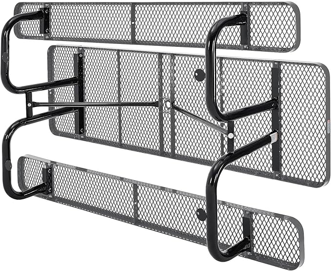 Global Industrial 8’L Rectangular Picnic Table, Expanded Metal, Gray Thermoplastic Coating, Attached Benches, 1-1/2” Umbrella Pole Hole, Outdoor-Rated, 1000 lb Capacity, 96” x 30” Tabletop