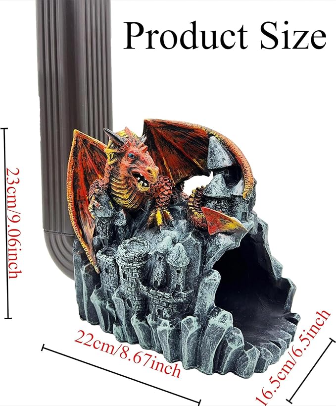 Dragon Statue Gutter Downspout Extender,Garden Outdoor Decor Sculpture,Gutter Diverter Rain, Splash Block,Eco-Friendly Resin, Decorative Gutter Extension Downspout, Ideal for 3"x4" Downspouts