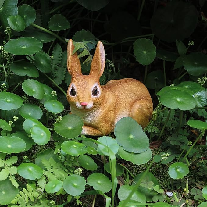 Hide a Key Rabbit Figurines Bunny Statue Polyresin Rabbit Ornament Rabbit Outdoor Garden Statue