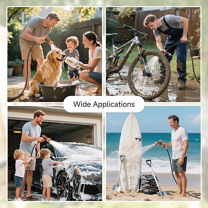 Giraffe Tools Retractable Garden Hose Reel 1/2 Inch x 155 with 5 ft Leader Hose, Heavy Duty, Any Length Lock, Slow Return System, Wall Mounted and 180 Deg Swivel Bracket