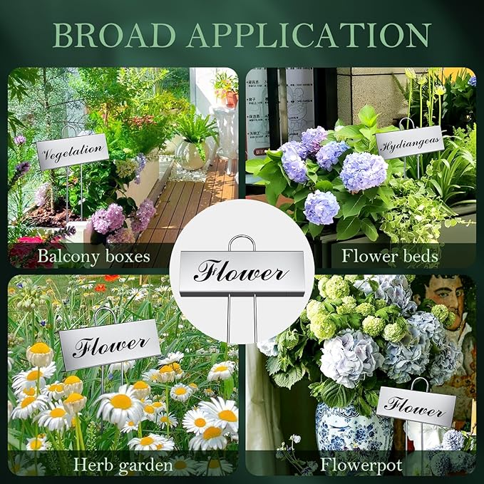 30 Pack Metal Plant Labels for Outdoor Garden Waterproof Plant Markers, Labels Garden Markers for Seedlings Herbs Vegetable Greenhouse Gifts, with Pen