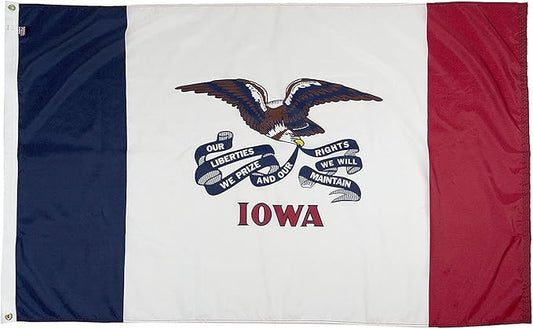 FlagSource Iowa Nylon State Flag, Made in the USA, 4x6'