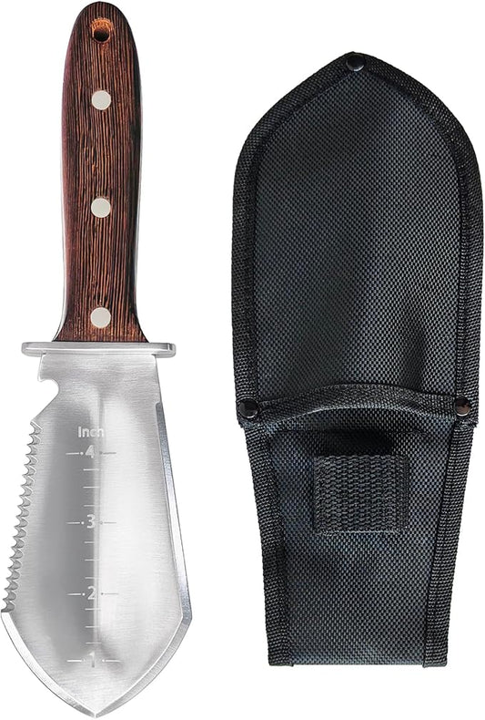 Hori Hori Garden Knife Heavy-Duty Small Gardening Trowel, for Quick Digging, Cutting, Weeding