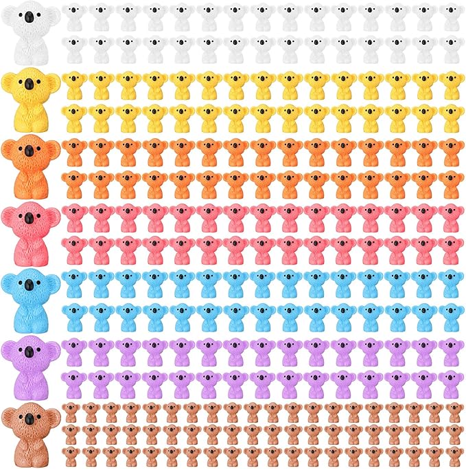 90 Pcs Resin Koala Miniatures Mini Animals Figures Cute Koala Figurine Fairy Decor Animal Ornament for Garden Landscape Home Accessories Craft Cake Decoration DIY