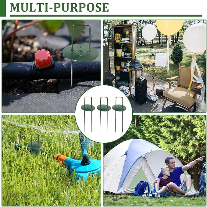 50Pcs U-Type Turf Staples for Artificial Grass + 50Pcs Buffer Washer, 6 Inch Garden Stakes Galvanized Landscape Staples, Proof Sod Pins Stakes for Securing Yard Fences Weed Barrier Cords Tents Tarps