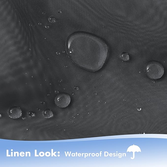 HolidayIdeas Outdoor Sheer Curtains for Patio Waterproof, 2 Panels - 54 x 120 Inch - Grey Light Filtering Voile Outside Curtains Grommet Drapes for Front Porch, Gazebo, Pergola, Backyard