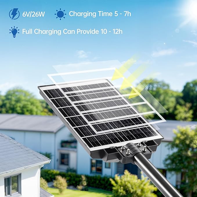 6000W Solar Street Lights Outdoor – 240,000LM 7000K LED with Motion Sensor, 324 LEDs, 240° Wide Angle, IP65 Waterproof, Dusk to Dawn Solar Flood Lights for Yard, Parking Lot, Garage