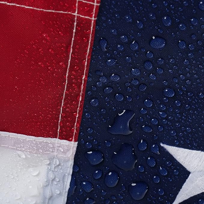 Homissor American Flag 5x8 Embroidered Stars 5x8 Foot Flags USA Heavy Duty Nylon US Outdoor Banner Sewn Stripes with 3 Brass Grommets