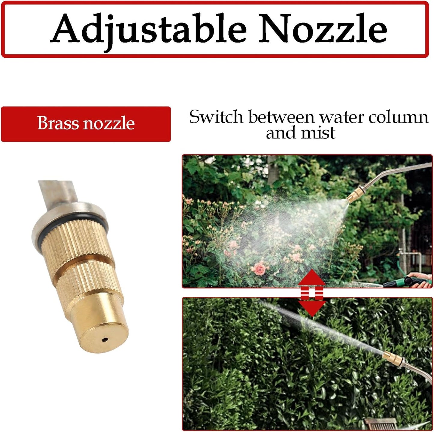 Hand Pump Sprayer Stainless Steel Sprayer for Indoor and Outdoor 3 Gallon Sprayer 20 in Wand 3 FT Hose