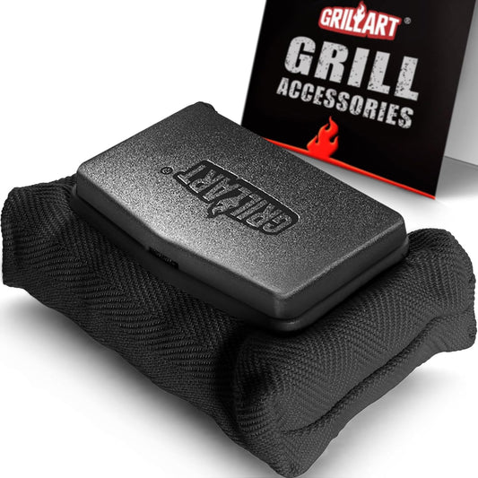 GRILLART Grill Brush Bristle Free, Replaceable BBQ Cleaning Pad (No Handle), Safe Replacement Cleaning Pad/Head for Cast Iron/Stainless Steel Grates - Dark Black