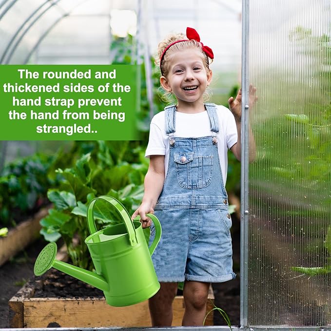 Finderomend Watering Can, Metal Watering Can 1.5L/51oz, Iron Art for Watering Bucket Home Office Small Portable Indoor Watering Equipment (Green)